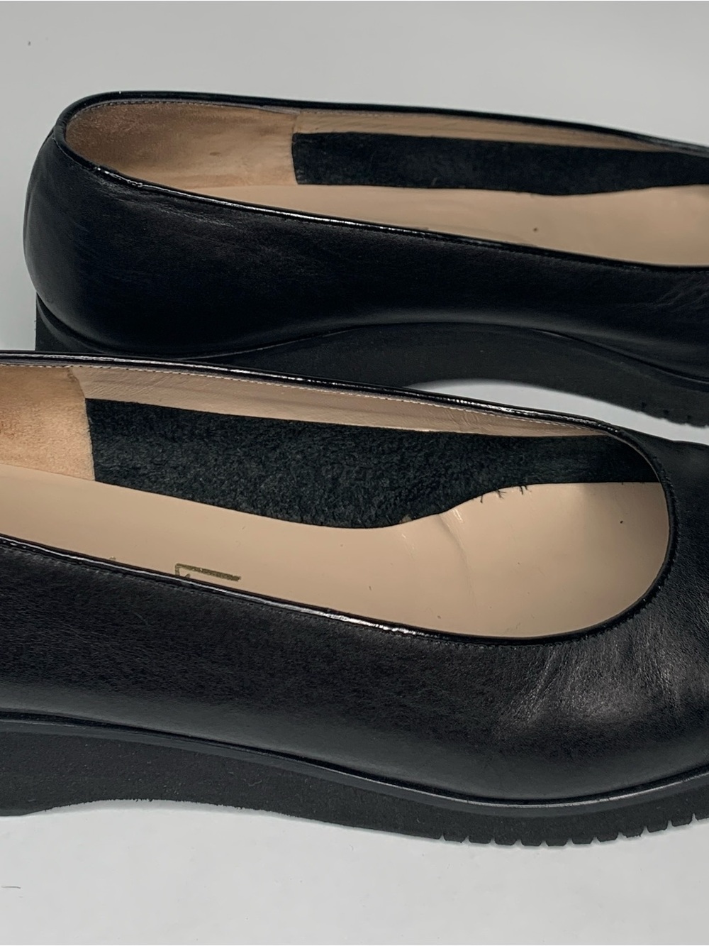 Salvatore Ferragamo Black Leather Loafers with Patent Toe - Picture 2 of 5